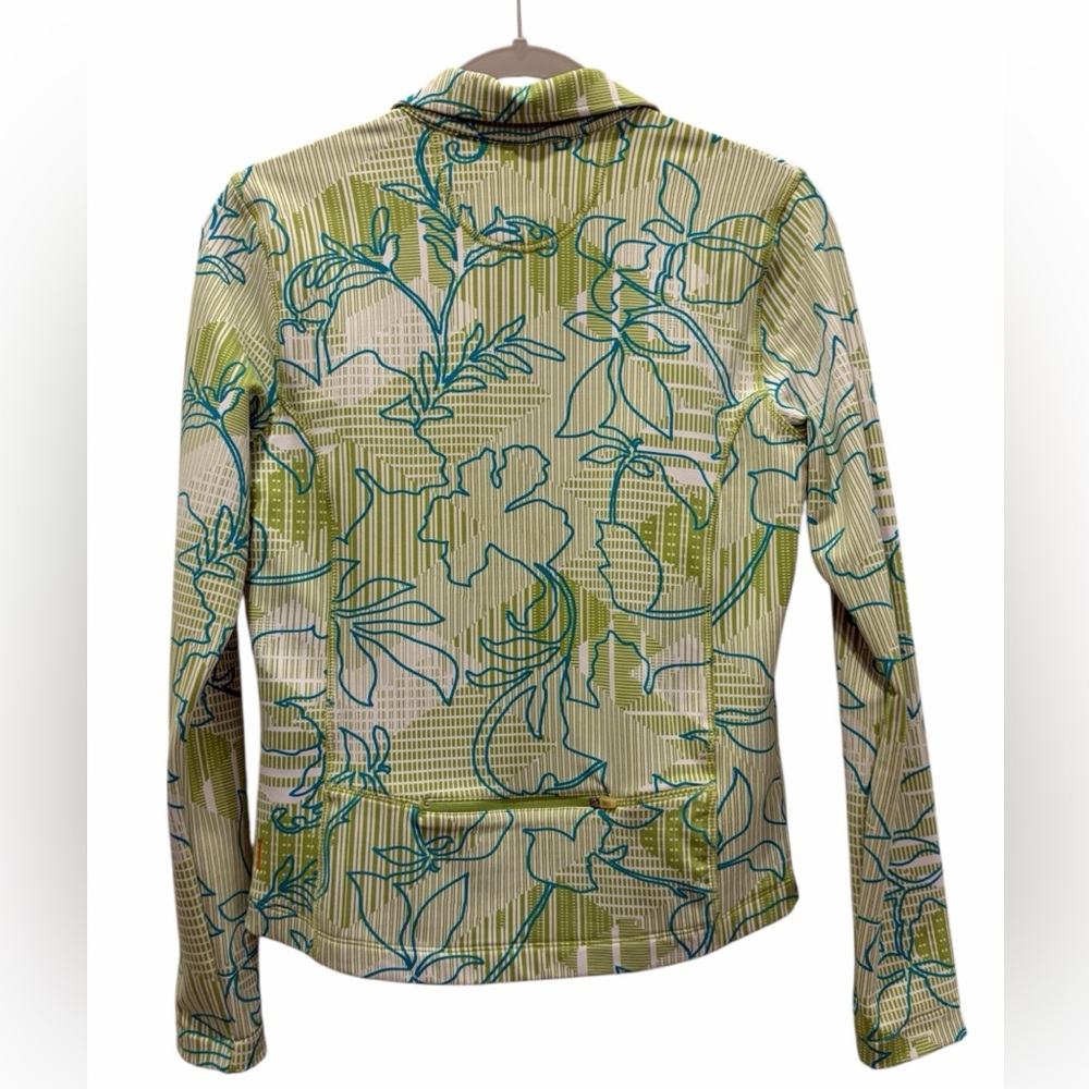 Lucy Hawaiian Print Sun Protection Zip-Up Athletic Jacket Size Small Running - Picture 2 of 16
